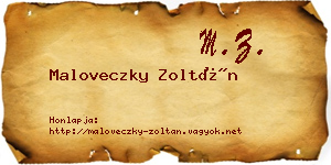Maloveczky Zoltán névjegykártya