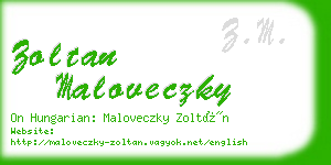 zoltan maloveczky business card